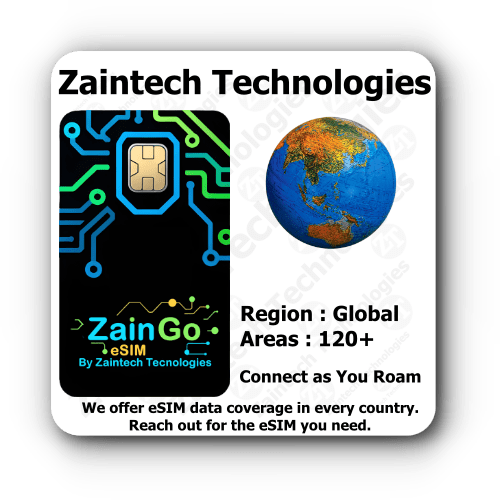 ZainGo eSIM Global - 120+ Areas